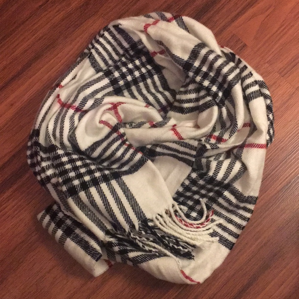 Flannel plaid scarf